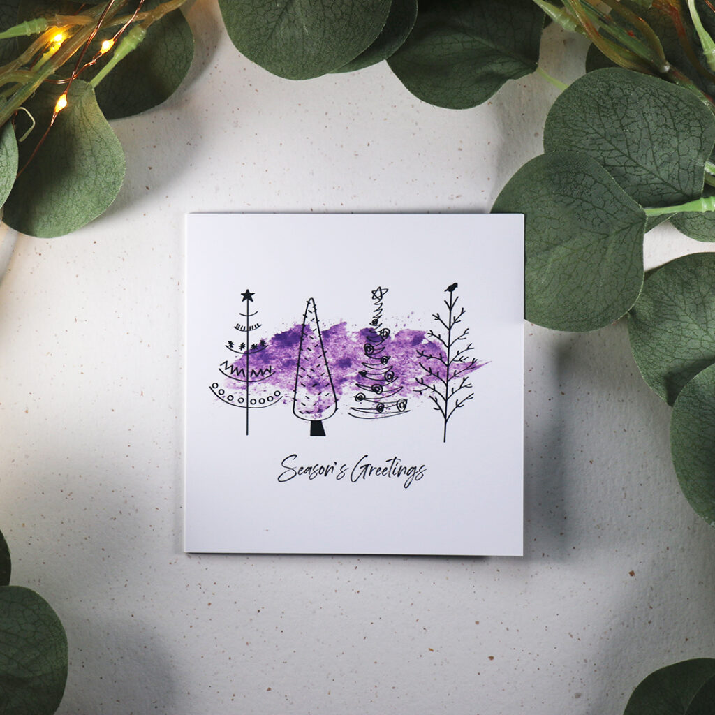 Purple Trees Cards