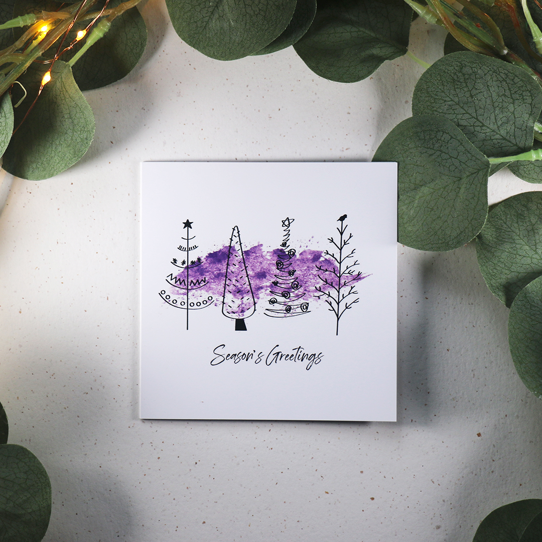 Purple Trees Cards